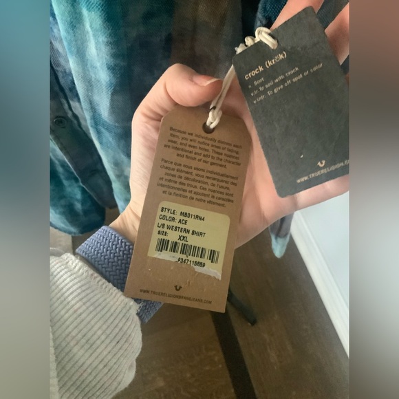 TRUE RELIGION Western Plaid MENS Shirt Ace Size XXL BRAND NEW - Picture 8 of 16